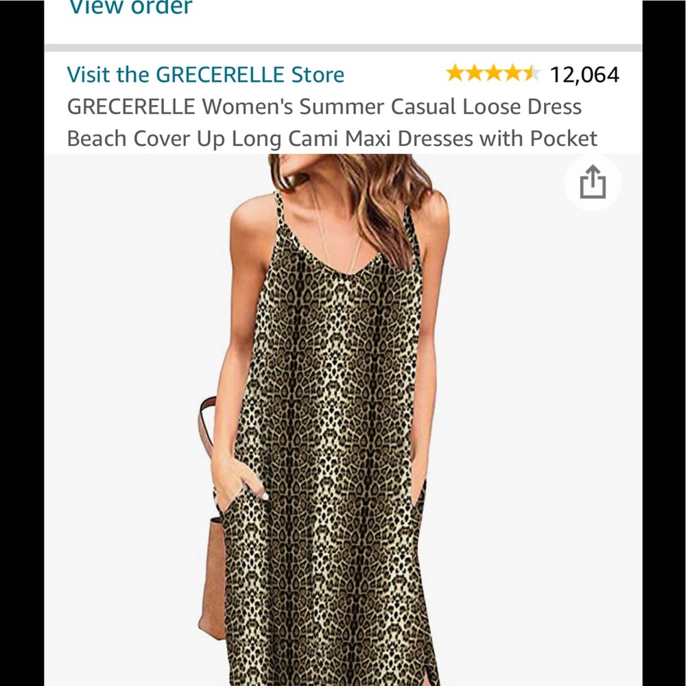 Maxi dress leopard size XS